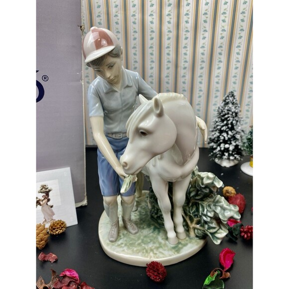 Lladro  A Boy And His Pony 1460 Retired W/ BOX Glossy Mint Condition RARE - Picture 3 of 16